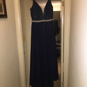 Navy blue gown